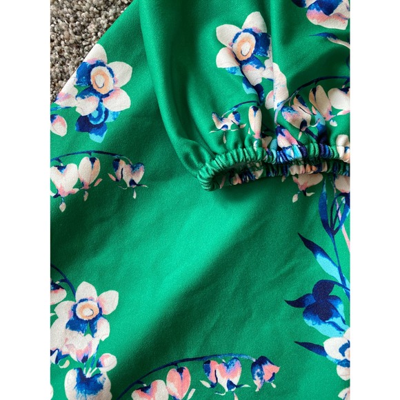 Eliza J Kelly Green Floral Dress - Size 14 - Picture 6 of 8